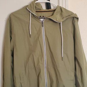 Olive green lightweight zip up hoodie
